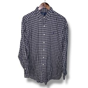 Navy Polo Ralph Lauren Mcteel Flannel Button Down Shirt Size L